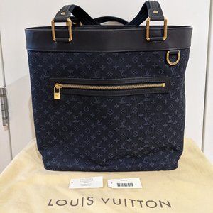 LOUIS VUITTON Lucille GM Mini Monogram Tote Bleu Authentic